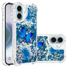 OOPKINS Case for iPhone 16 Plus, TPU Protective Case Glitter Clear Bling Flowing Liquid Sparkle Bumper for Girl Soft TPU Silicone Lens Protection Cov