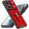YKHJKLEC for OnePlus Nord N30 5G Case with 2Pcs HD Screen Protector, Heavy Duty Shockproof with 360 ° Rotation Metal Kickstand [Military Grade] Prote