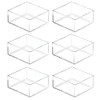 mDesign Plastic Square Desk Organizer Tray for Home Office, Drawers, Desktop, Holder for Pens, Paper Clips, Office Supply Accessory - Lumiere Collect