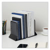 Universal UNV20025 5.38 in. x 5.38 in. x 6.75 in. Nonskid Metal Mesh Bookends - Black (1-Pair)