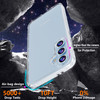 GSDCB Phone Case for Samsung Galaxy S24 FE Case with Tempered Glass Screen Protector and Camera Lens Protector, Hard PC Back Cover Soft TPU Edge Bump