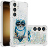 Monwutong Slim Fit Case for Samsung Galaxy S24 FE,Bling Crystal Quicksand Effect TPU Bumper Fashion Case,Screen and Camera Protection Phone Cover for
