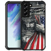 DAIZAG Case Compatible with Samsung Galaxy S21,Premium Shock-Resistant Phone Case,Christian Jesus God Bless American Flag
