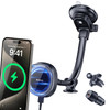 OQTIQ for MagSafe Car Charger, Magnetic Wireless Car Charger Compatible with iPhone 17 16 15 14 13 12 Series, 15W Fast Charging Car Phone Mount for W