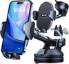 HTU ?Military-Grade Suction? Cell Phone Holder for Car?Flexible Telescopic Arm? Car Phone Mount Stand for Dashboard Windshield for iPhone 17 16 Pro M