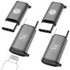 Sokuci for Lightning Female to USB C Male Adapter 4Pack, Type C Charger Connector Cable [Support PD Fast Charging & Data Transfer] for iPhone 16 15 P