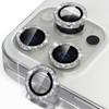 Misea Compatible for iPhone 16 Pro/iPhone 16 Pro Max Camera Lens Protector Bling, 9H Tempered Glass Camera Cover Screen Protector Metal Individual Ri