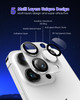 Kanosan Compatible for iPhone 16 Pro Max/iPhone 16 Pro/iPhone 14 Pro/iPhone 14 Pro Max Camera Lens Protector [Full Coverage Metal] 9H Tempered Glass