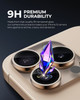 Upcommon UARMOR Camera Lens Protector for [iPhone 16 Pro & 16 Pro Max] 9H Tempered Glass & Aluminum Cover, HD Clear, Easy Installation Kit, Case Frie