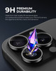 Upcommon UARMOR Camera Lens Protector for [iPhone 16 Pro & 16 Pro Max] 9H Tempered Glass & Aluminum Cover, HD Clear, Easy Installation Kit, Case Frie