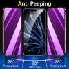 MAYtobe [2-Pack Privacy Screen Protector Designed for iPhone 16 Pro Anti-Blue Light Tempered Glass, Purple Anti-Spy, Eye Protection, Colorful Gradien