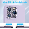 imluckies [3 Pack Camera Lens Protector for iPhone 14 Pro / 16 Pro & iPhone 14 Pro Max / 16 Pro Max, 9H Tempered Glass Film with Anti-Flash Ring, HD