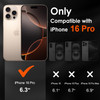 ivoler 3+3 Pack Tempered Glass for iPhone 16 Pro 6.3" Screen Protector with Camera Lens Protector with [Alignment Frame], Anti-Scratch Case Friendly