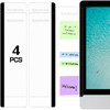 Monitor Memo Board, 4PCS Transparent Computer Monitor Side Panel Creative Desktop Memo Board, Acrylic Desktop Computer Sticky Note Holder for Home Of
