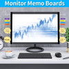 Monitor Memo Board, 4PCS Transparent Computer Monitor Side Panel Creative Desktop Memo Board, Acrylic Desktop Computer Sticky Note Holder for Home Of