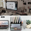 ORDROLL Desk Organizers and Accessories with Drawer, File Organizer with 5 Vertical File Holders and Pen Holders, Office Desk Accessories Workspace D