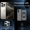 JETech Camera Lens Protector for iPhone 16 Pro 6.3-Inch and iPhone 16 Pro Max 6.9-Inch, Full Coverage 9H Tempered Glass Ring Cover, Matte Metal Plate