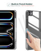 ProCase for iPad Pro 13 Inch Case with Pencil Holder 2024 (M4/7th Gen), 2024 iPad Pro M4 13 Cover Clear Transparent Back, Soft TPU Bumper Smart Folio