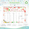 EcoEarth - Biodegradable 8x6 Inch - 12-Month Wall Calendar - 2026 Monthly Flip Calendar - Patterned Art Design