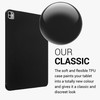 kwmobile TPU Silicone Case Compatible with Apple iPad Pro 13" (2024) - Case Soft Flexible Shock Absorbent Cover - Black Matte
