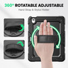 SEYMAC for iPad Air 13 Inch Case M3 2025/ M2 2024, Heavy Duty Shockproof Protective Case with Screen Protector, 360° Rotating Stand, Hand/Shoulder St