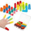 32 Pieces Rubber Finger Pads Tips Silicone Hot Finger Protectors Thimble Office Cover with Assorted Sizes for Counting Collating Sorting Task Hot Glu