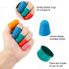 32 Pieces Rubber Finger Pads Tips Silicone Hot Finger Protectors Thimble Office Cover with Assorted Sizes for Counting Collating Sorting Task Hot Glu