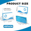 Mototo Acrylic Business Card Holder for Desk, 40 Pack Plastic Business Card Display Clear Business Card Holder Desktop Cards Stand for Home Office Ex