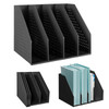 SAYEEC Collapsible Magazine File Holder with 4 Compartment Plastic Binder Folder for Desk Hollow Documents Foldable Organizer Desktop Files Cabinet S