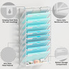 Lavatino 10-Tier Hanging Wall File Folders Organizer - White Metal Mesh Paper Magazine Document Mail Holder File Organizer for Office School Home Wal