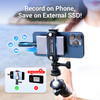 JJC SSD Holder Bracket for Samsung T5 T7 T9, Phone Tripod Mount with Clip for Apple iPhone 13 14 15 16, Samsung Smartphone, Cold Shoe Mount for Vlog