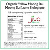 Jiva Organic Yellow Moong Dal 2 LB - Non-GMO, Gluten Free - Great for Kitchari - Split Yellow Mung Beans