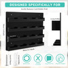 Geelin 2 Pcs Business Card Holder Wall Mount 16 Pocket Black Acrylic Business Card Display Holder with Hanging Hardware Vertical Sticker Display Rack