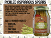 Green Jay Gourmet Pickled Asparagus Spears in a Jar - Fresh Hand Jarred Vegetables for Cooking & Pantry  Home Grown Pre-Prepared Pickled Asparagus S