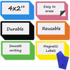 Dry Erase Magnets Set - 24 Pack - 4x2 in Whiteboard Magnetic Notes Planning Pads Labels - Small White Board Magnet Strips Name Tags for Home and Offi