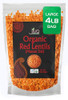 Jiva Organic Split Red Lentils 4 Pound LARGE Bag - Masoor Dal - Non-GMO, Vegan, Certified, Non-Irradiated
