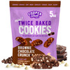 Cooper Street Twice Baked Brownie Chocolate Biscotti Cookies - Light and Crispy Coffee Cookie Bites - Traditional Low Calorie Italian Snacks for Adul