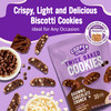 Cooper Street Twice Baked Brownie Chocolate Biscotti Cookies - Light and Crispy Coffee Cookie Bites - Traditional Low Calorie Italian Snacks for Adul