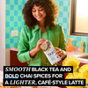 TAZO Skinny Chai Latte Concentrate, Hot or Iced Black Tea, Easy-to-Serve, Everyday Low Calorie Lattes and Mocktails, 32 oz Carton (Pack of 2)