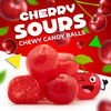 Cherry Sours | Chewy Red Candy | 1 Pound Bag | Sour Red Candy | Sour Cherry Balls | Cherry Sours Candy Balls | Aprox.150 pieces