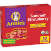 Annie's Organic Bunny Fruit Flavored Snacks, Summer Strawberry, Gluten Free, 10 Pouches, 7 oz
