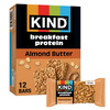 KIND Breakfast Protein Bars, Almond Butter, Healthy Snacks, Gluten Free, 8g Protein, 6 Count