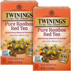 Twinings Pure Rooibos Red Tea - A Naturally Sweet and Tangy Red Tea, Caffeine-Free Herbal Tea Bags, Individually Wrapped, 20 Count (Pack of 2)
