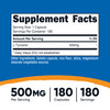Nutricost L-Tyrosine 500mg, 180 Capsules - Gluten Free & Non-GMO