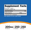 Nutricost Caffeine Pills, 200mg Per Serving (250 Caps)