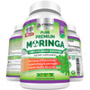 FRESH HEALTHCARE Moringa Capsules  100% Pure Leaf Powder - 180 Pills, Non-GMO - 3 Month Supply - Complete Green Superfood for Energy, Skin, Immune &