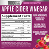 Apple Cider Vinegar Gummies 1000mg - Sugar Free Max Strength ACV Gummy Vitamins, Advanced Formula with Vitamin B12 Supports Metabolism & Energy, Keto