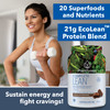 PlantFusion Complete Lean Plant Based Protein Powder - Prebiotic Fiber, Superfoods & Digestive Enzymes - Vegan, Gluten Free, Soy Free, Non-GMO - Choc