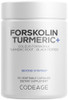 Codeage Forskolin, Pure Forskolin Coleus + Organic Turmeric Root Powder, 95% Curcuminoids + Bioperine Black Pepper - 20% Standardized Coleus Forskohl