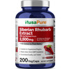 NusaPure Siberian Rhubarb 10:1 Extract, 250 mg Equivalent to 2,500mg - 200 Veggie Capsules (Vegetarian, Non-GMO, Vegan)